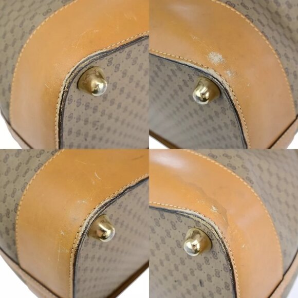 GUCCI Logo Sherry GG Pattern Travel Hand Bag PVC Leather Brown Italy 62YG543 - Picture 7 of 15